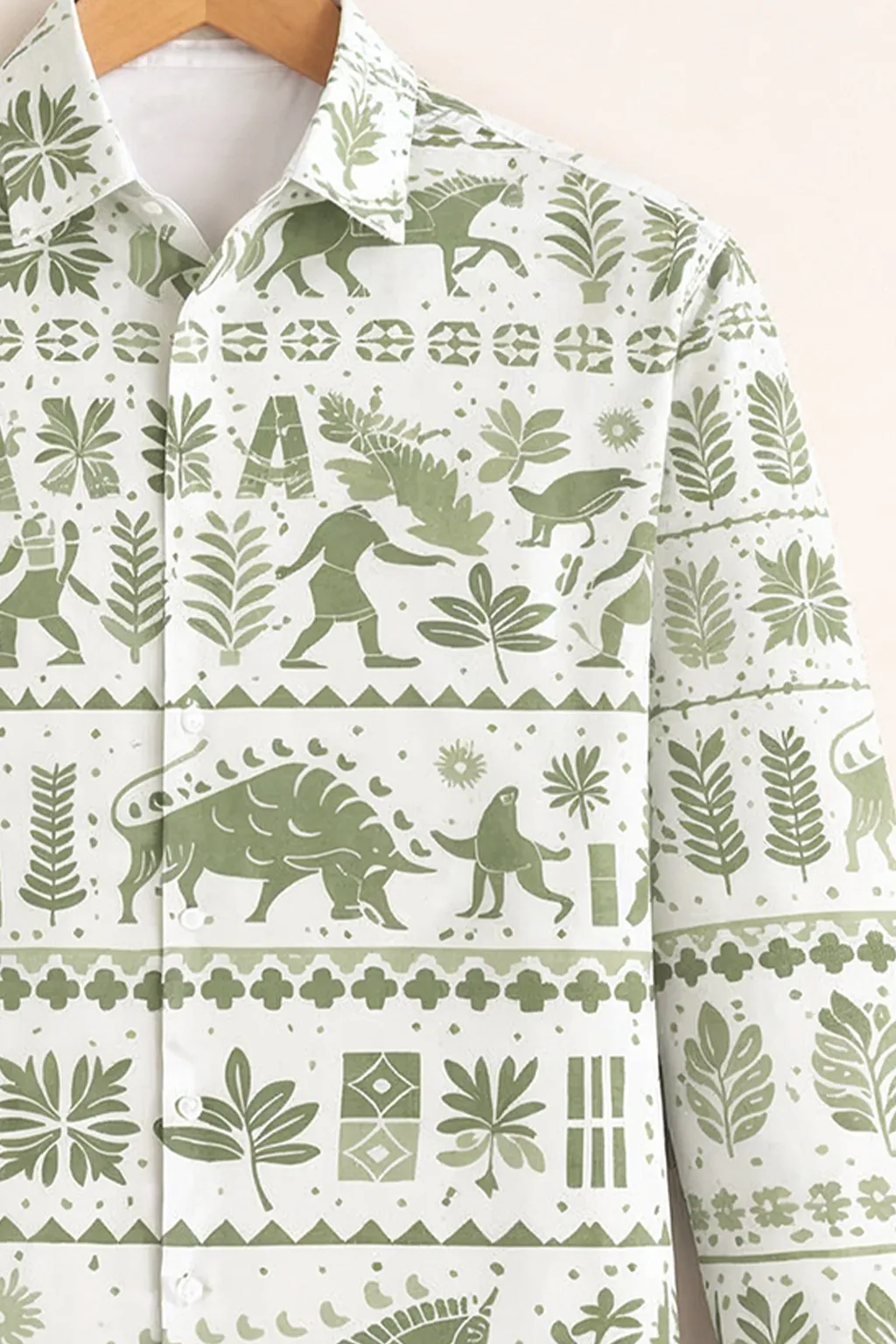 Heritage Forest Folk Print Premium Cotton Shirt - Image 3