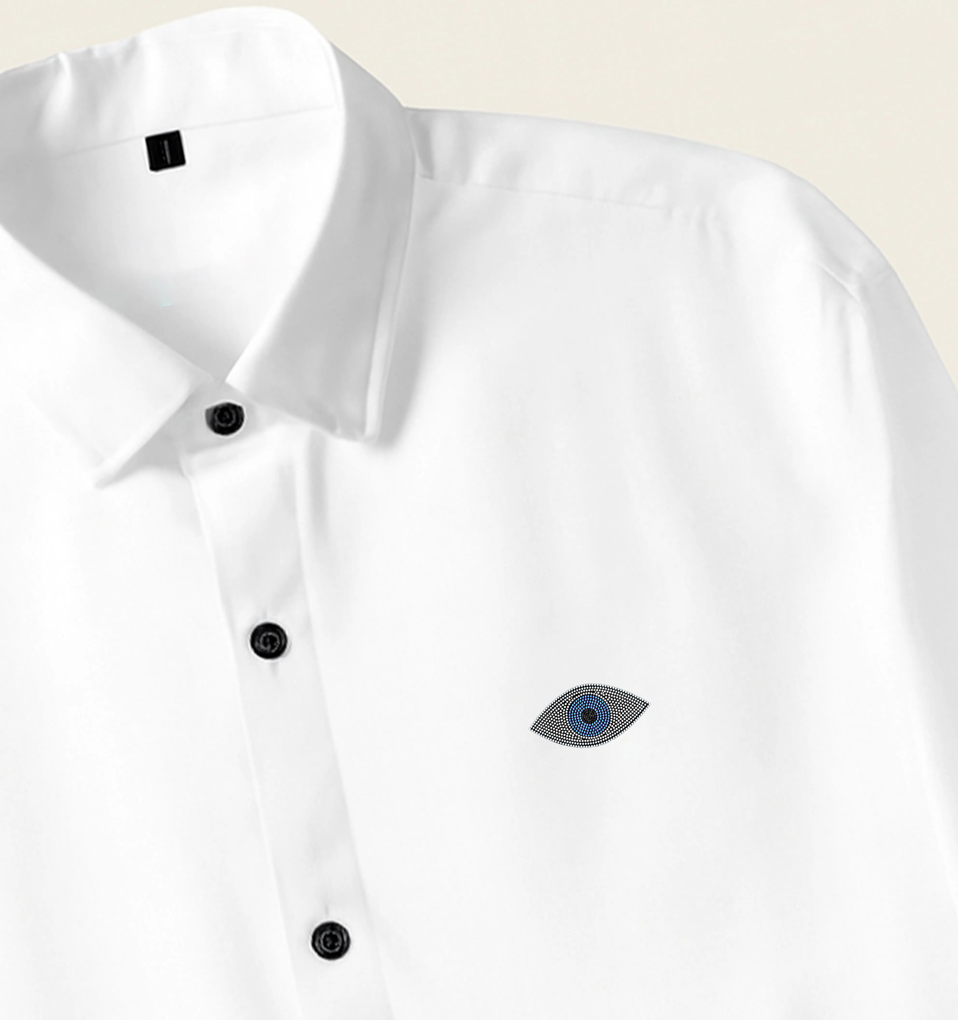 Men’s Evil Eye Embroidered Shirt - Image 3