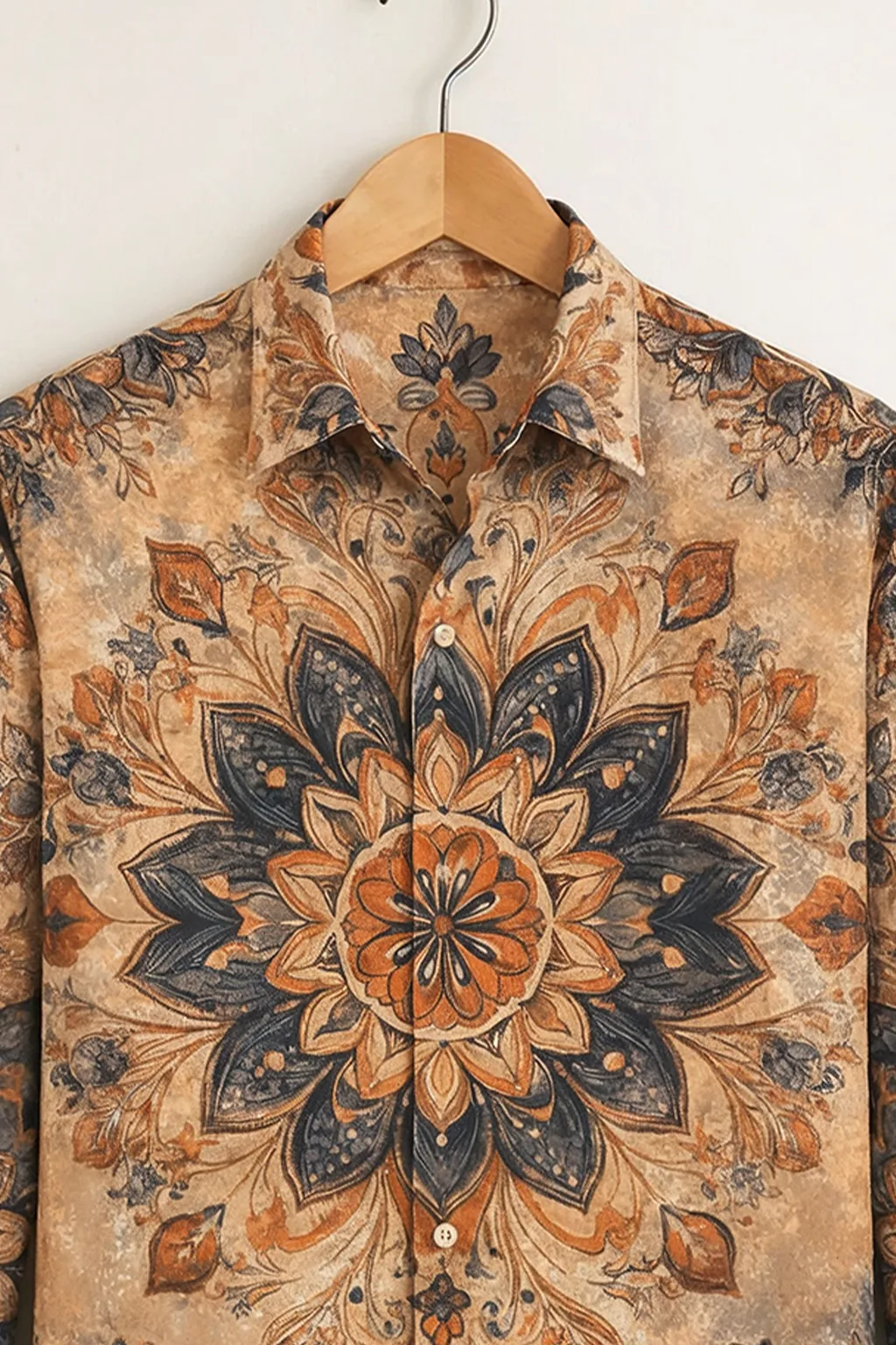 Men’s Ethnic Mandala Printed Shirt - Image 2