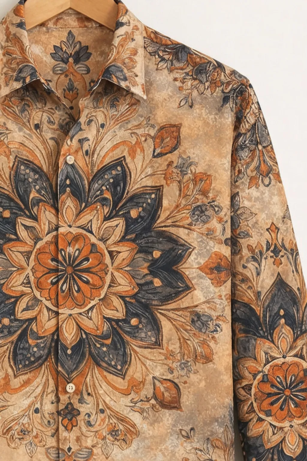 Men’s Ethnic Mandala Printed Shirt - Image 3