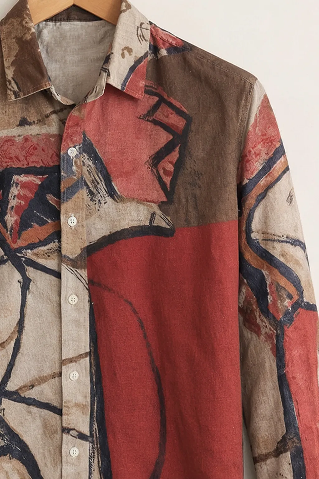 Brown & Rust Stylish Abstract Printed Shirt - Image 3