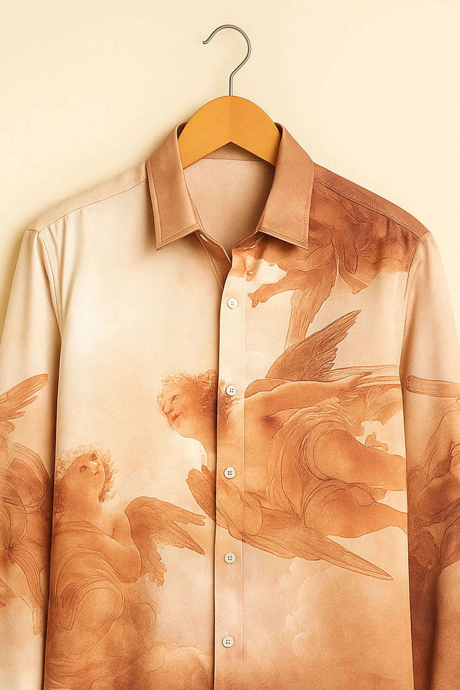 Renaissance Angel Print Cotton Shirt - Image 2