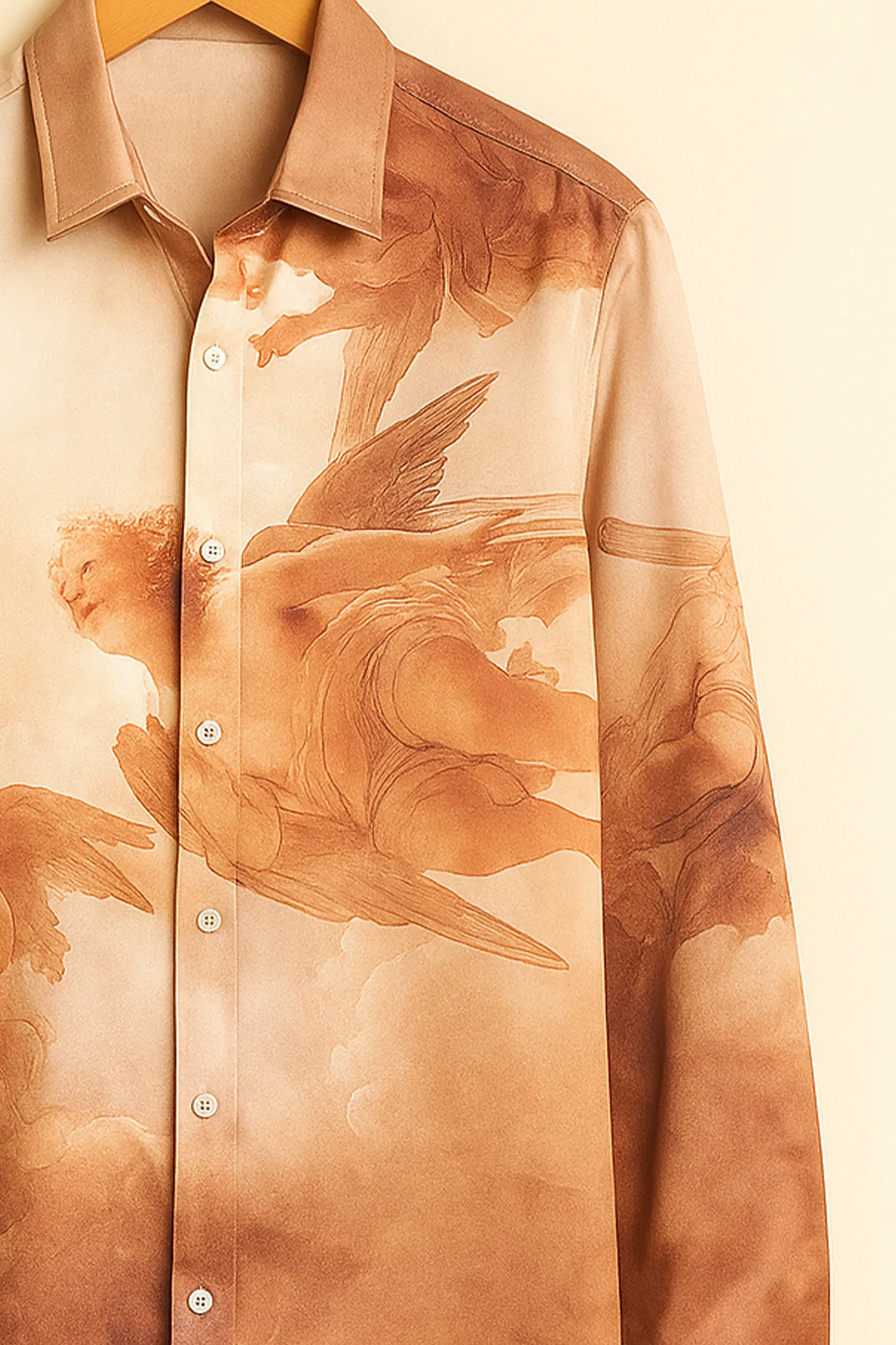 Renaissance Angel Print Cotton Shirt - Image 3